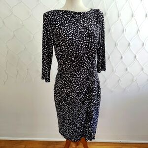 Lauren Ralph Lauren / Side Rushed / Stretchy Dress / Size 12